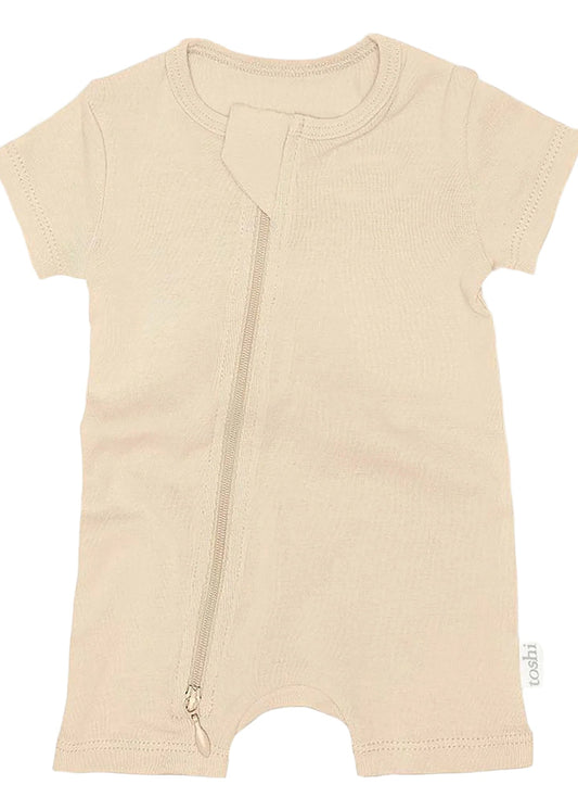 Toshi Dreamtime Onesie Short Sleeve - Almond
