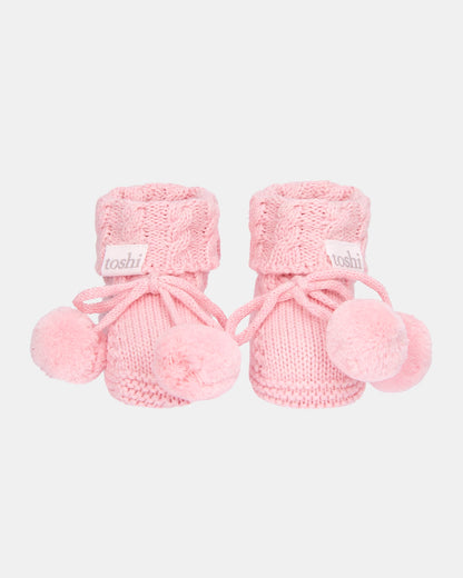Organic Booties Yummy Misty Rose