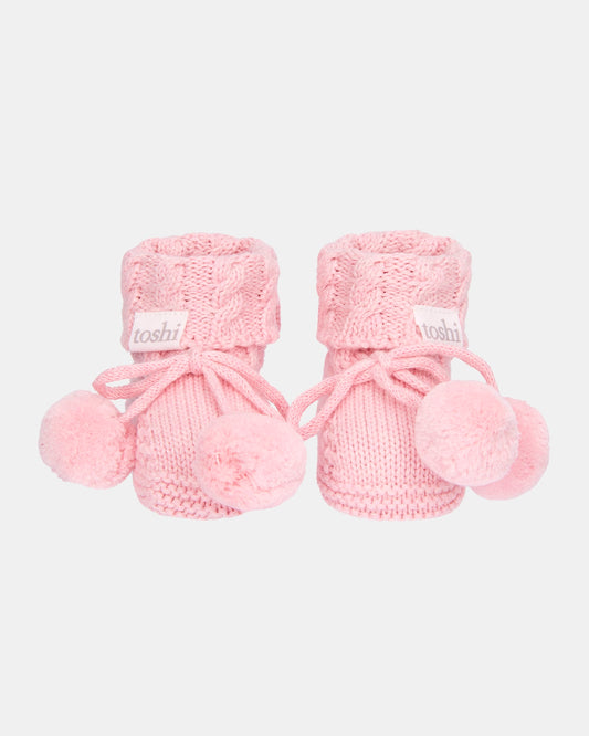 Organic Booties Yummy Misty Rose