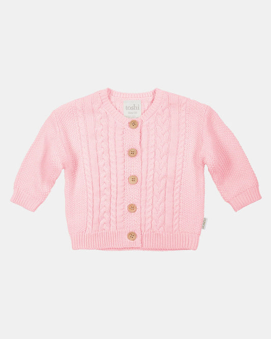 Organic Cardigan Yummy Misty Rose