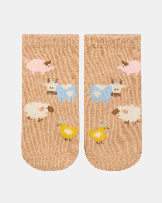 Organic Jacquard Ankle Socks - Farm Buddies