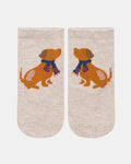 Toshi Organic Jacquard Ankle Socks - Puppy Dog