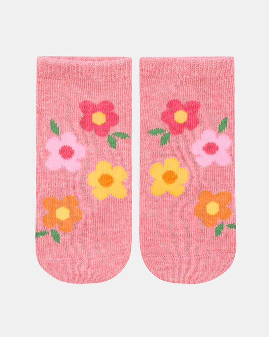 Organic Jacquard Ankle Socks - Rosie Posie