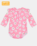 Toshi Ripple Swim Onesie L/S - Daisy Watermelon
