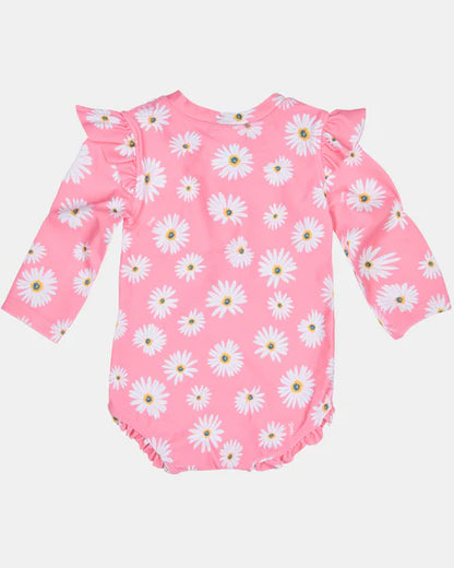 Toshi Ripple Swim Onesie L/S - Daisy Watermelon