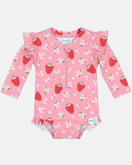 Swim Onesie L/S Twinkle Strawberry