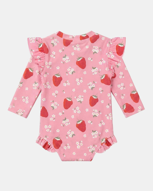 Swim Onesie L/S Twinkle Strawberry