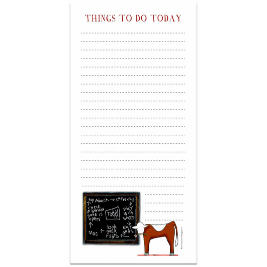 Cow's 'To Do' List Magnetic Notepad