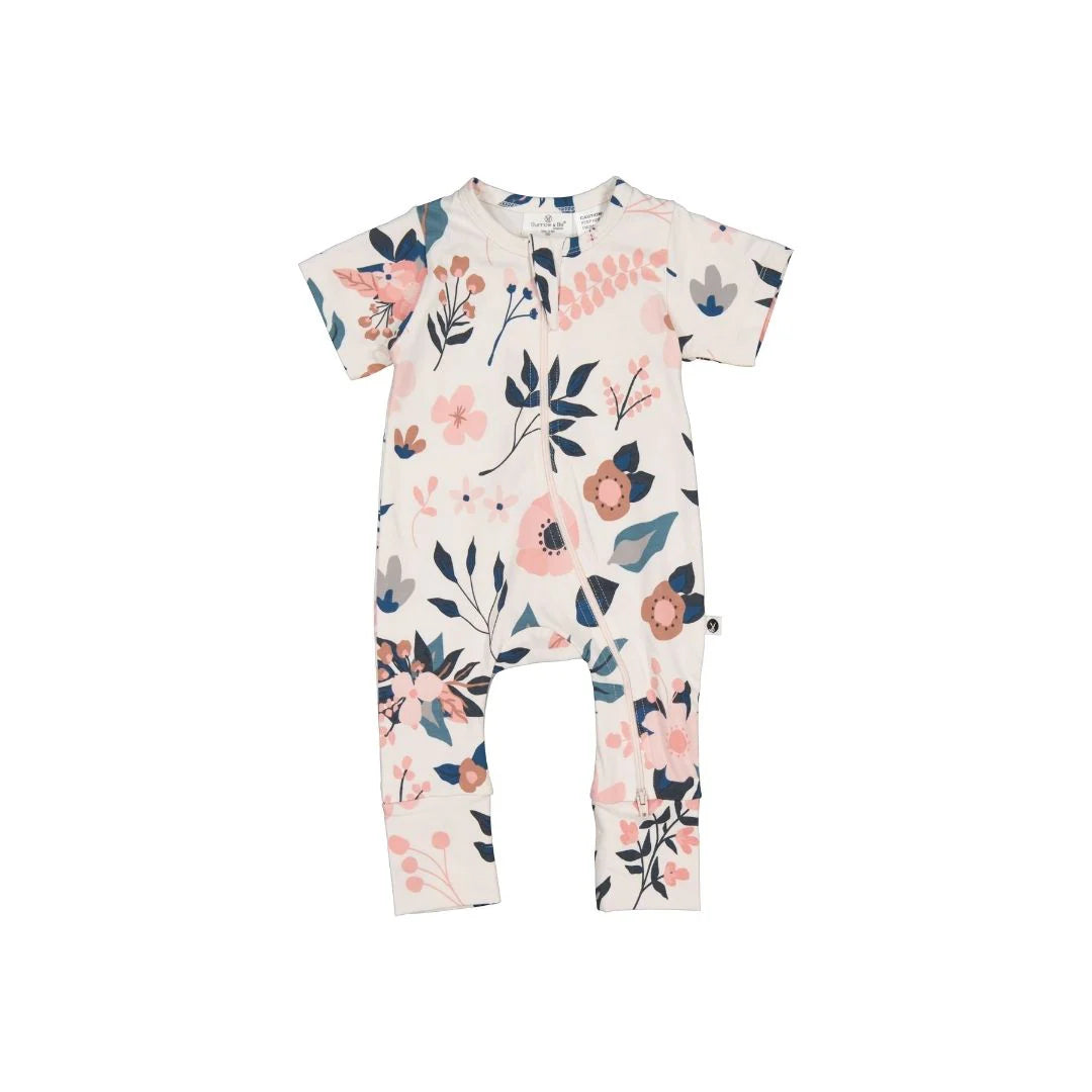 Burrow & Be Summer Zip Suit - Pink Clementine