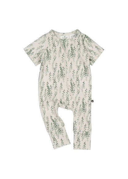 Burrow & Be Short Sleeve Zip Suit - String of Pearls