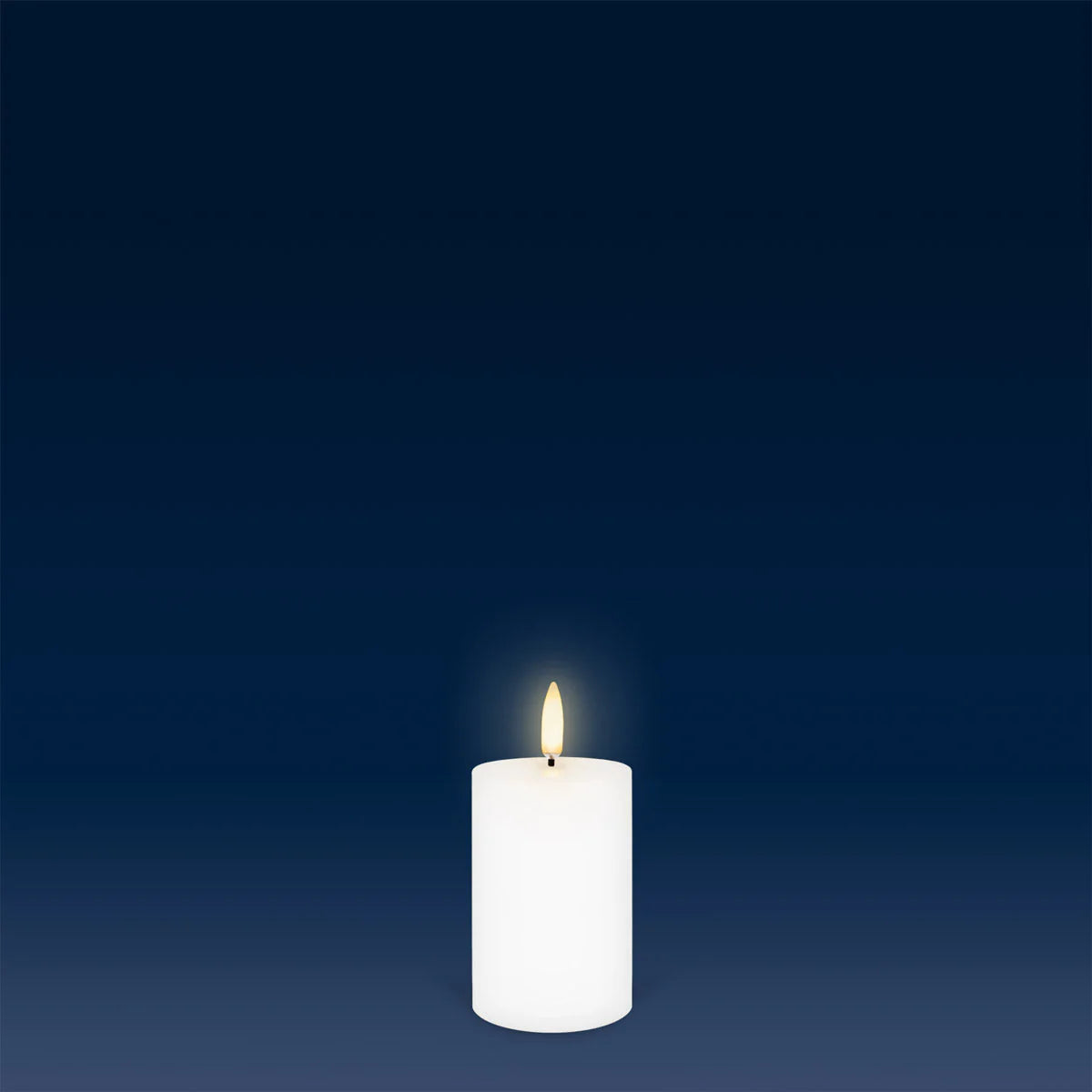 Uyuni Mini Flameless Pillar Candle - Nordic White