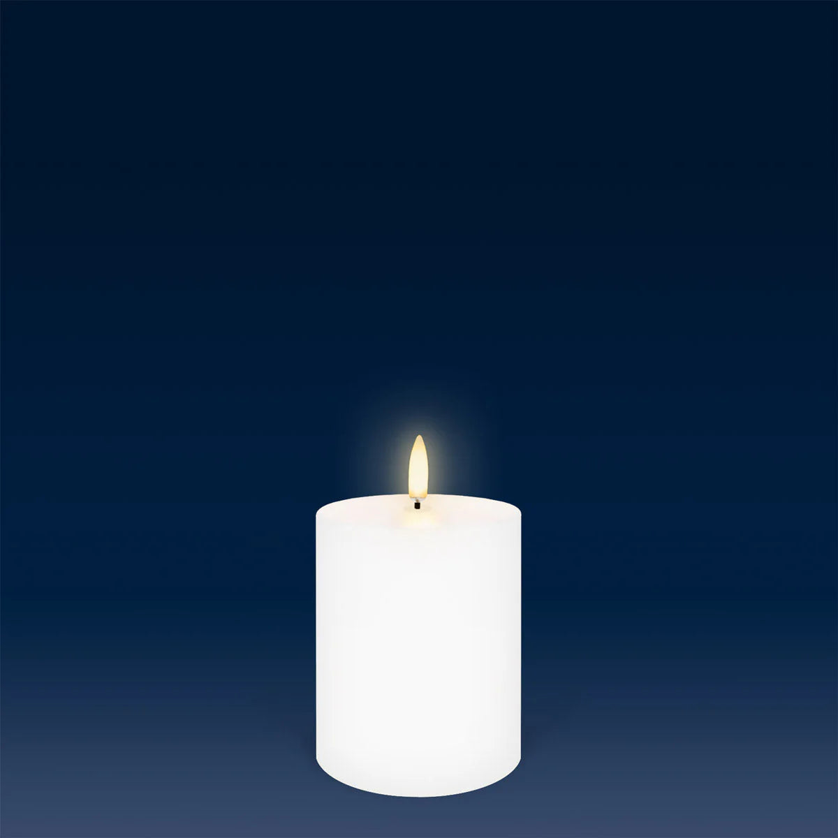 Uyuni Small Flameless Pillar Candle - Nordic White
