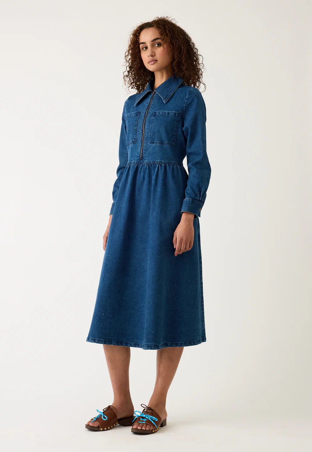 Nancybird Myra Dress - Dark Wash