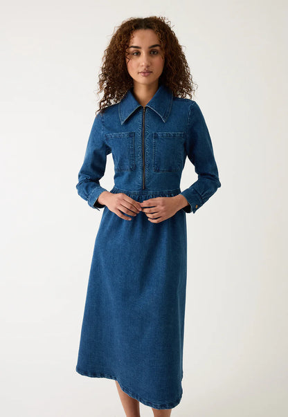 Nancybird Myra Dress - Dark Wash
