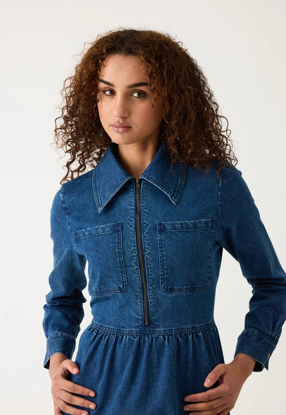 Nancybird Myra Dress - Dark Wash