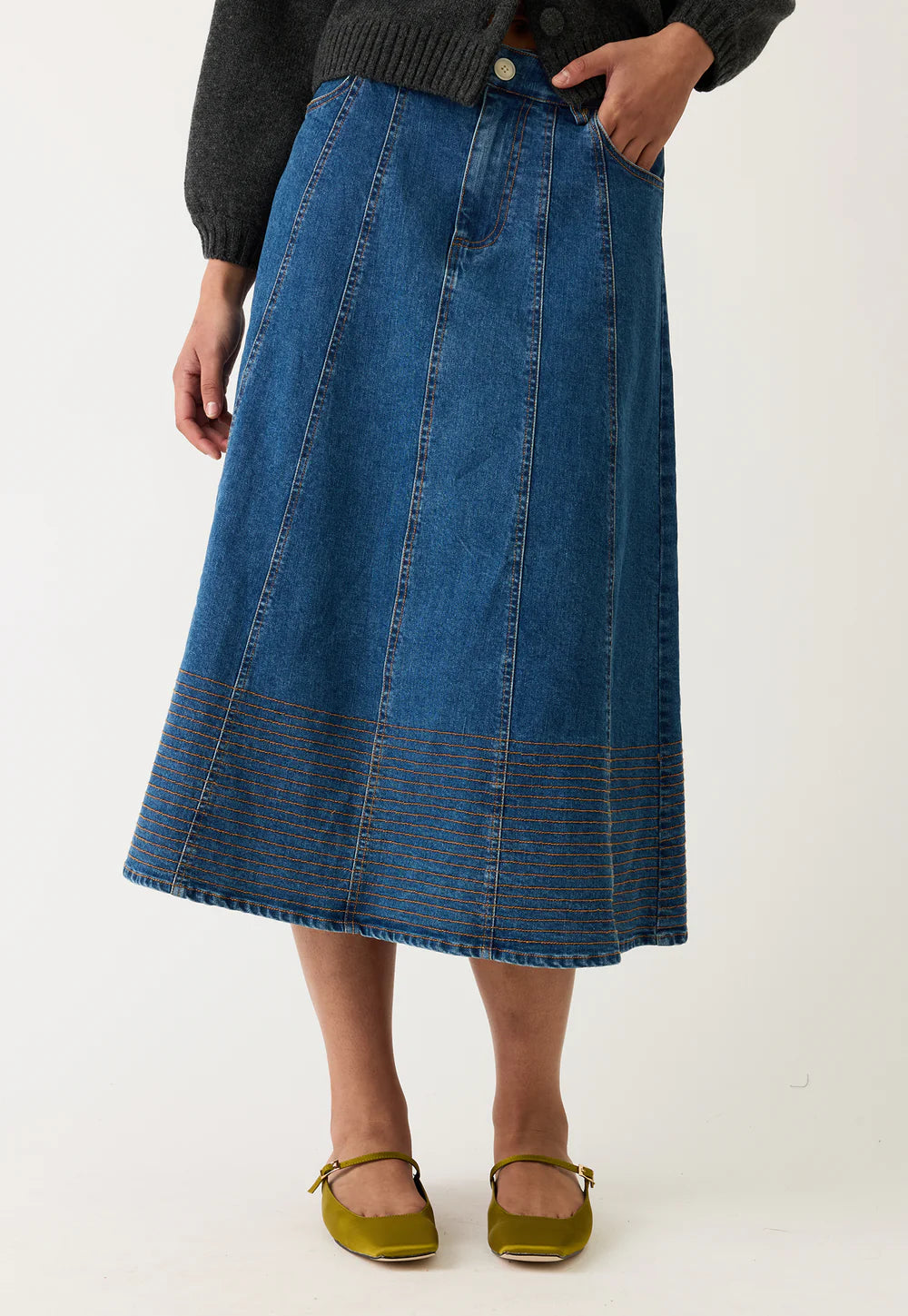 Nancybird Nina Skirt - Dark Wash