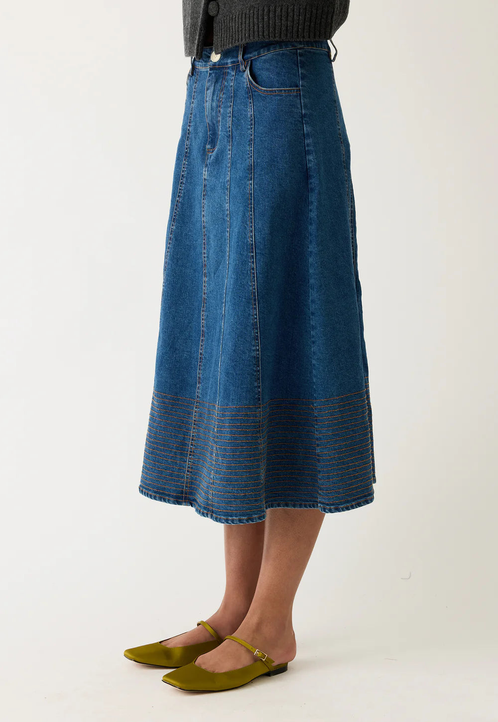 Nancybird Nina Skirt - Dark Wash