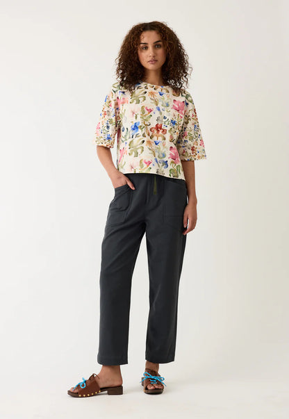 Nancybird Tasmin Boxy Tee - Watercolour Collage