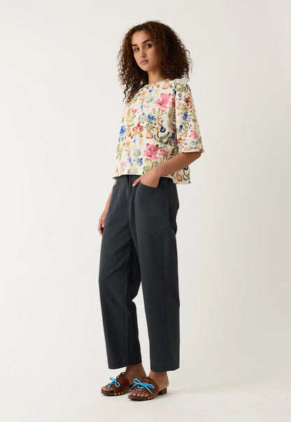 Nancybird Tasmin Boxy Tee - Watercolour Collage