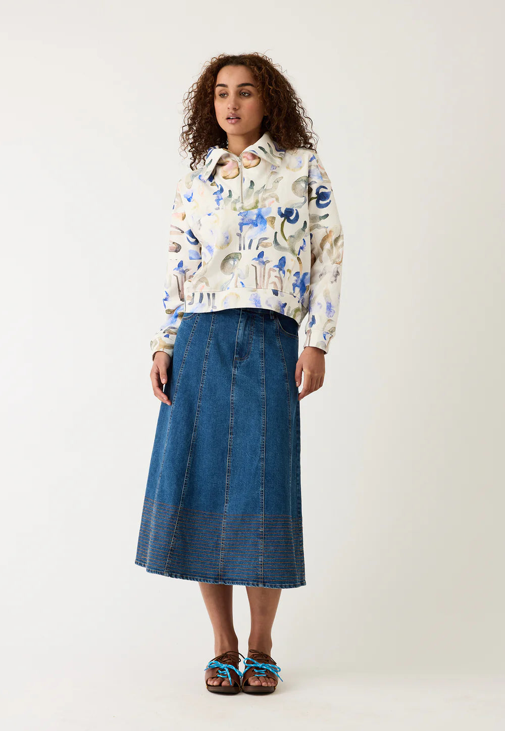 Nancybird Nina Skirt - Dark Wash