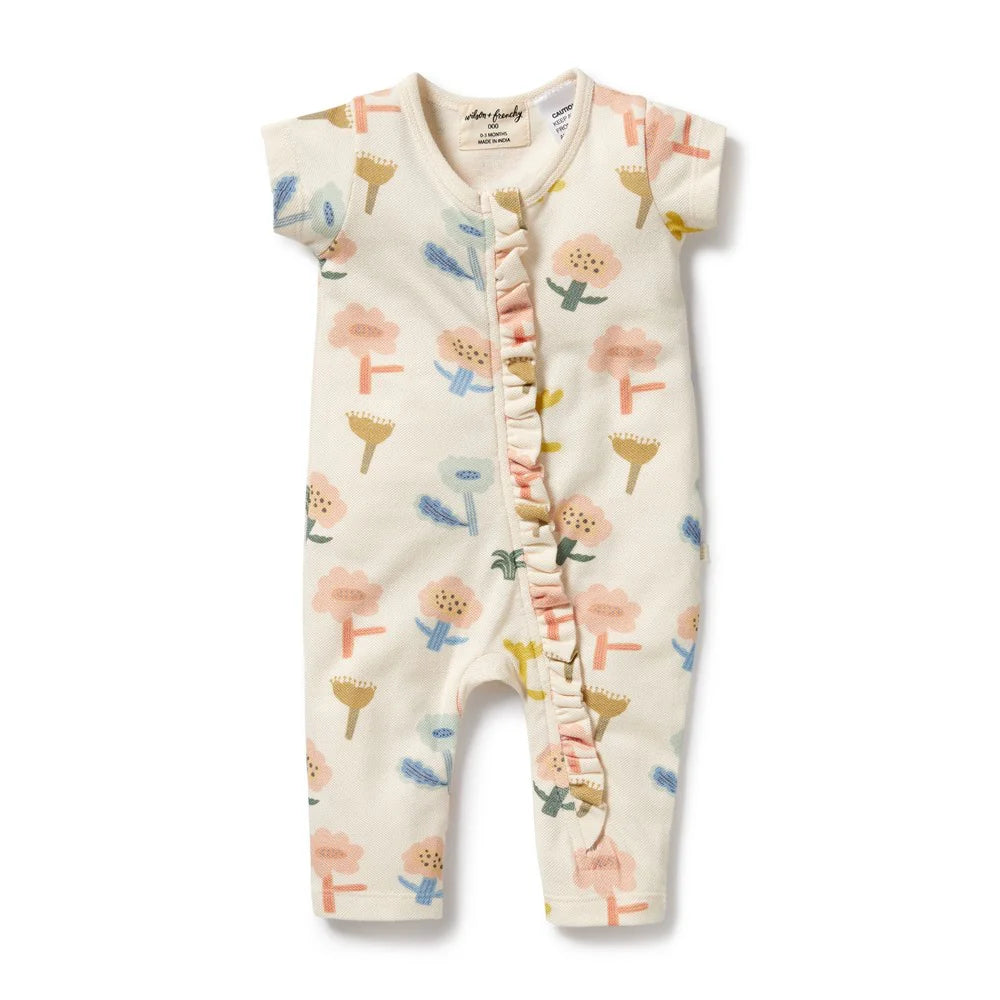 Wilson & Frenchy Ruffle Zipsuit - Cookie Cut