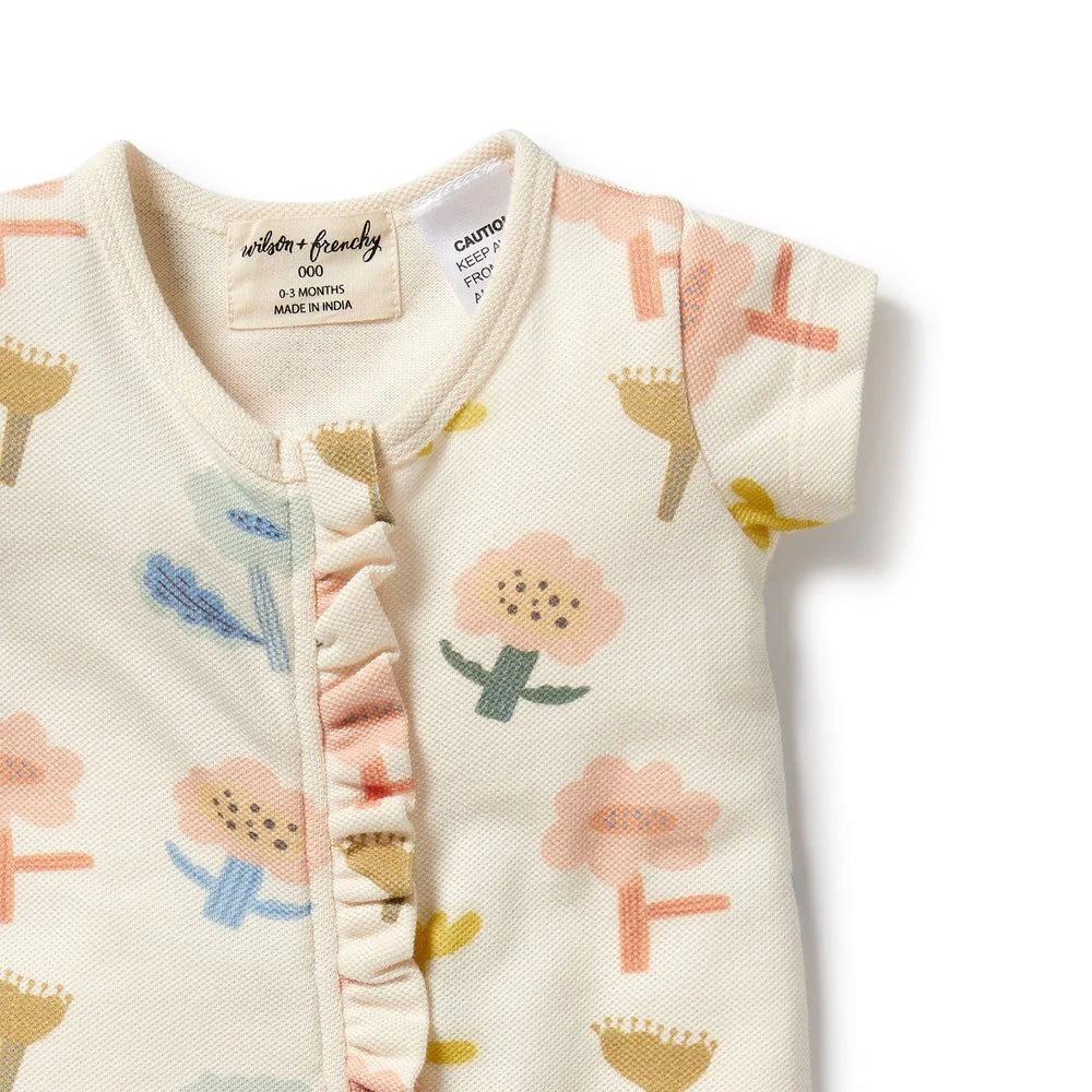 Wilson & Frenchy Ruffle Zipsuit - Cookie Cut