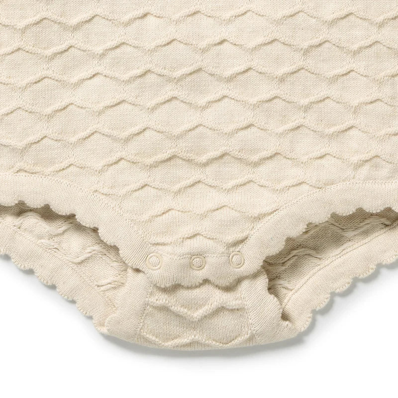 Milk Cloud Organic Knitted Chevron Bodysuit