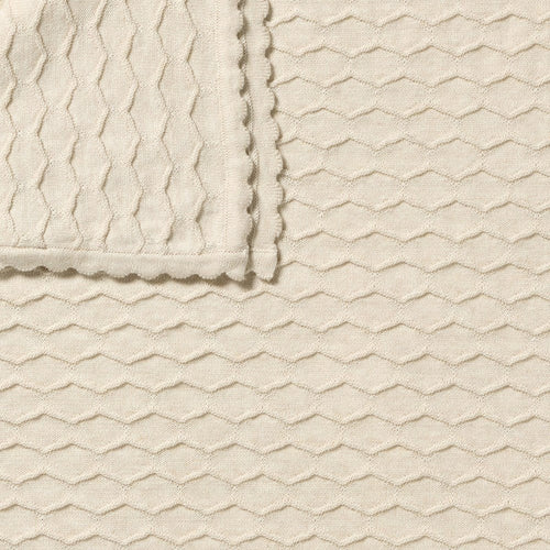 Milk Cloud Organic Knitted Chevron Blanket