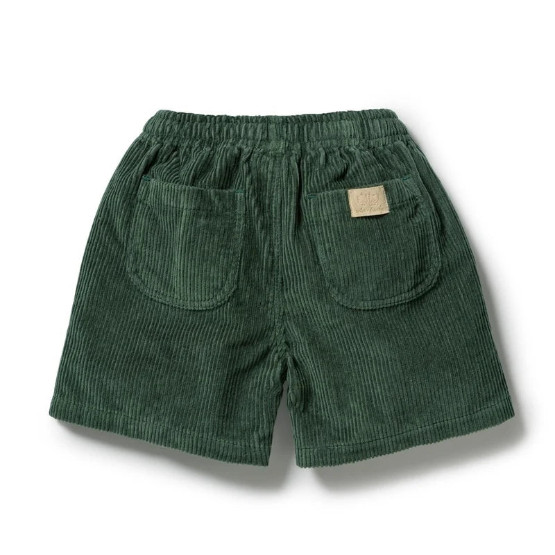 Moss Green Organic Cord Short