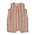 Cherry Cola Stripe Organic Terry Growsuit