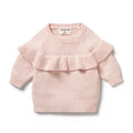 Wilson & Frenchy Knitted Ruffle Jumper | Pink
