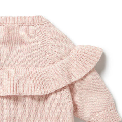 Wilson & Frenchy Knitted Ruffle Jumper | Pink