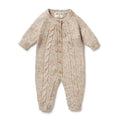 Wilson and Frenchy Knitted Cable Growsuit | Almond