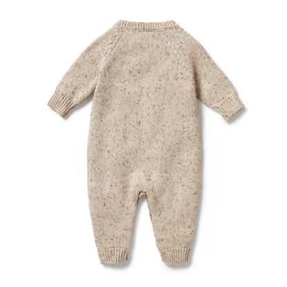 Wilson and Frenchy Knitted Cable Growsuit | Almond