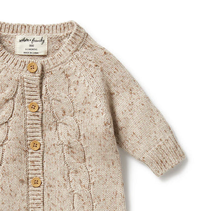 Wilson and Frenchy Knitted Cable Growsuit | Almond