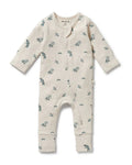Wilson & Frenchy Little Olive Organic Waffle Zipsuit