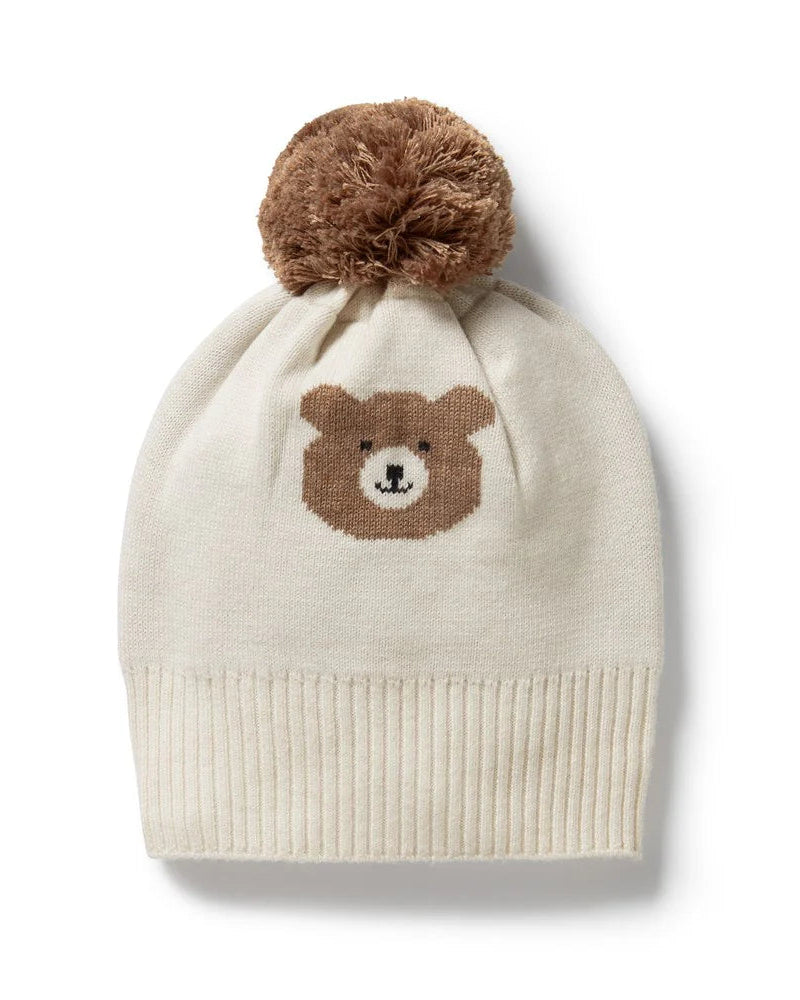 Wilson & Frenchy Beary Cute Organic Knitted Jacquard Hat