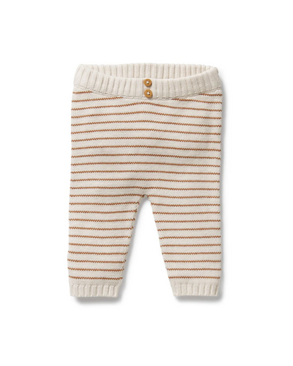 Wilson & Frenchy Cinnamon Stripe Organic Knitted Legging