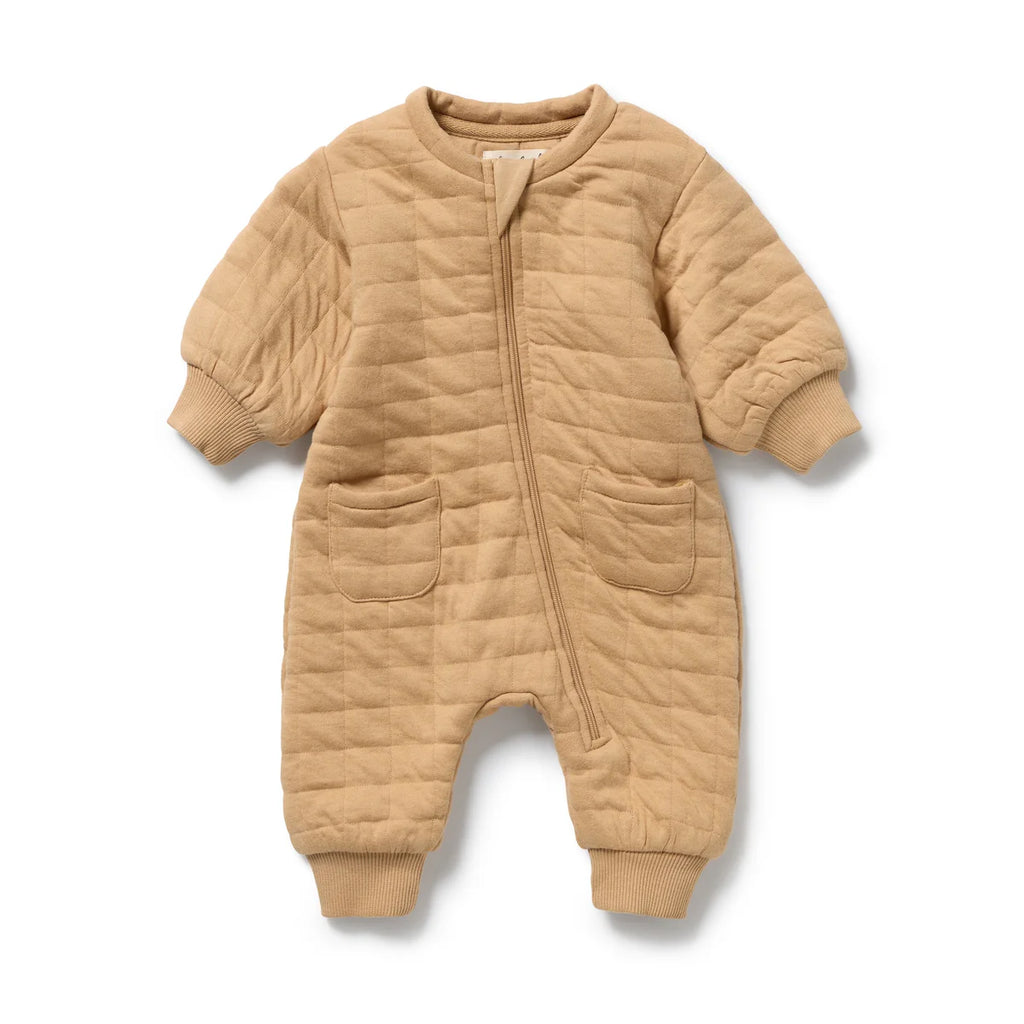 Wilson & Frenchy Honey Fawn Organic Quilted Growsuit