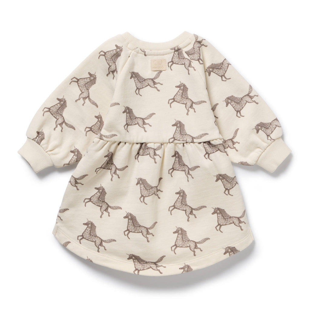 Wilson & Frenchy Little Unicorn Organic Terry Sweat Dress
