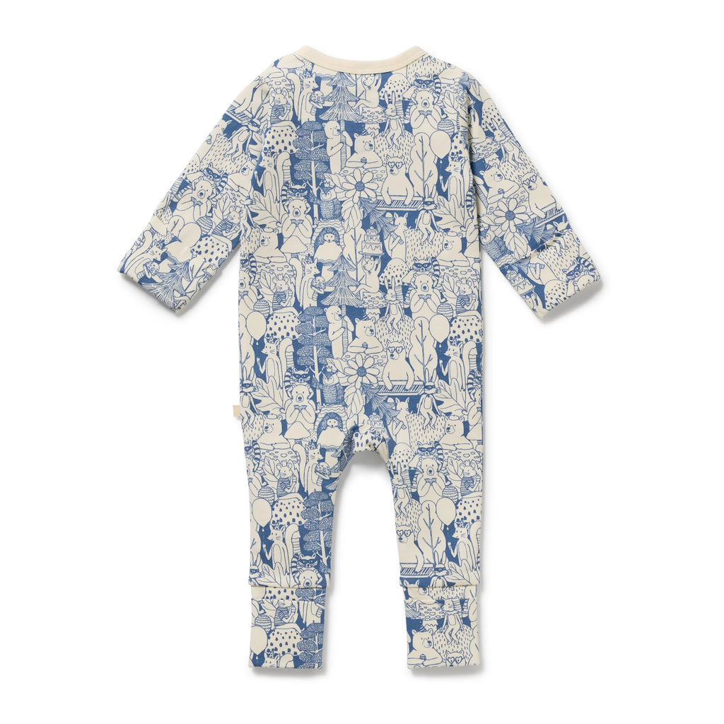 Wilson & Frenchy Woodland Adventures Organic Zipsuit with Feet