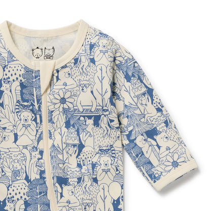 Woodland Adventures Organic Zipsuit with Feet