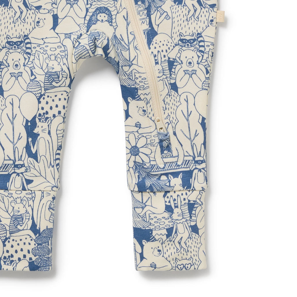 Wilson & Frenchy Woodland Adventures Organic Zipsuit with Feet