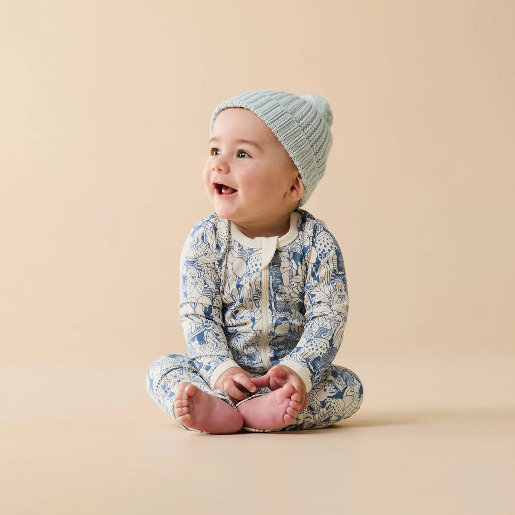 Wilson & Frenchy Woodland Adventures Organic Zipsuit with Feet