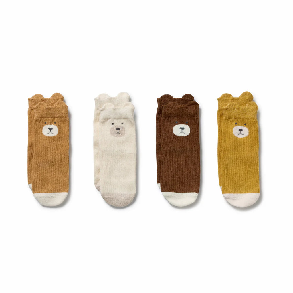 Wilson & Frenchy Unisex Organic 4 Pack Baby Socks