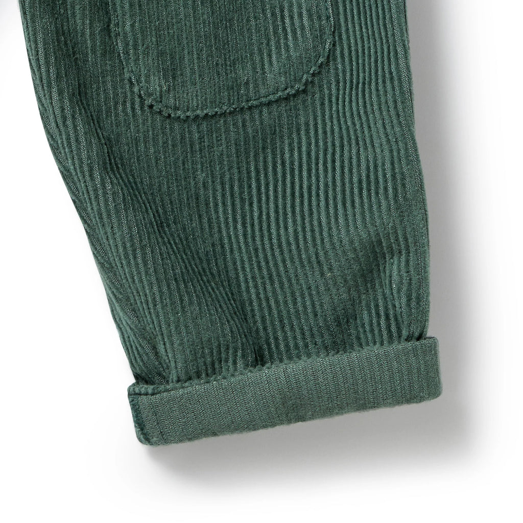 Wilson & Frenchy Moss Green Organic Cord Pant