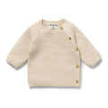 Wilson & Frenchy Cream Organic Knitted Bubble Kimono Cardigan