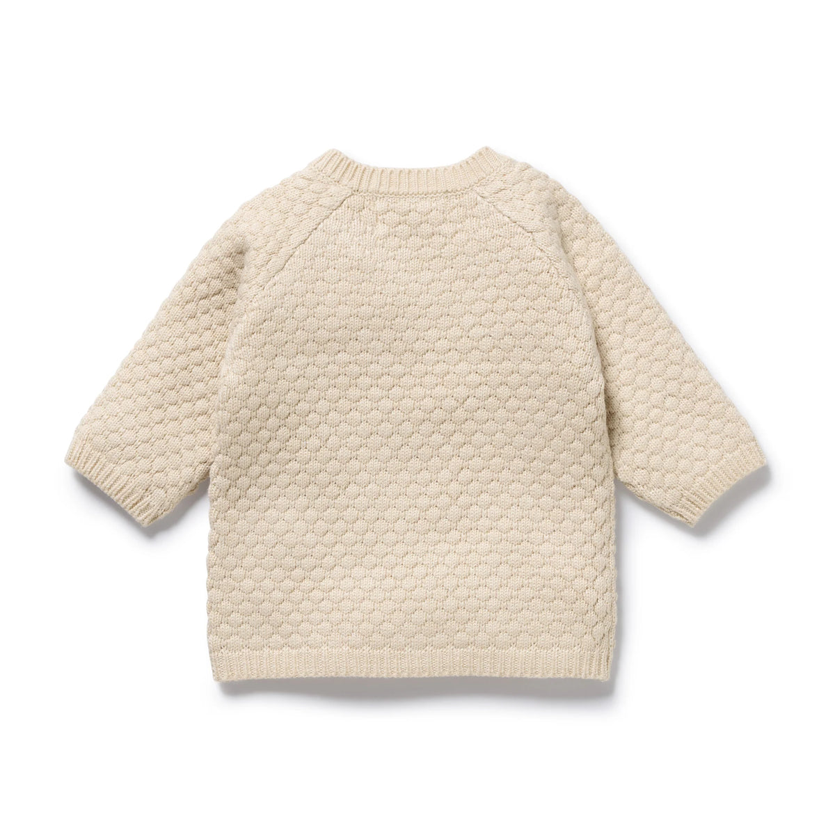 Cream Organic Knitted Bubble Kimono Cardigan