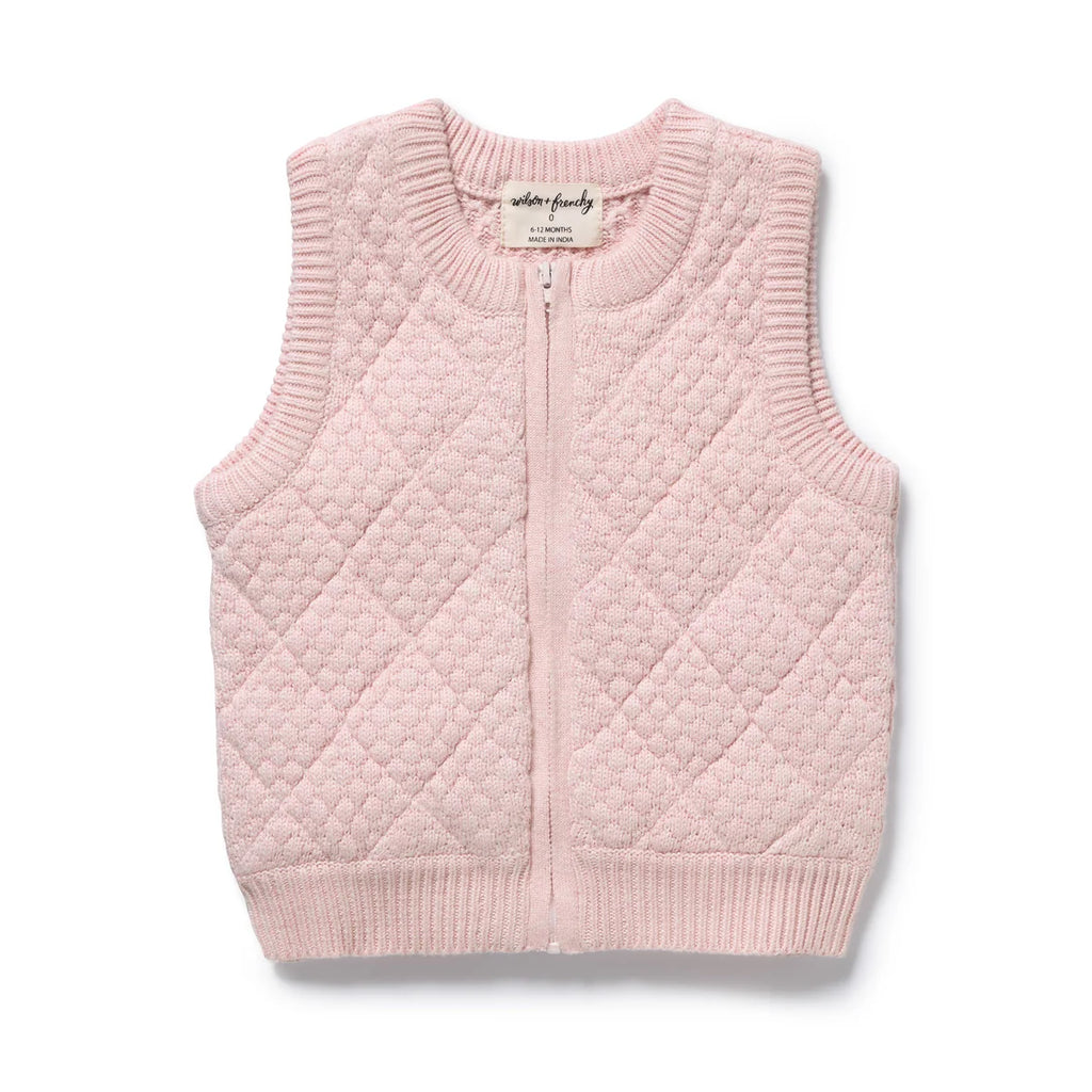 Wilson & Frenchy Marshmellow Organic Knitted Bubble Vest