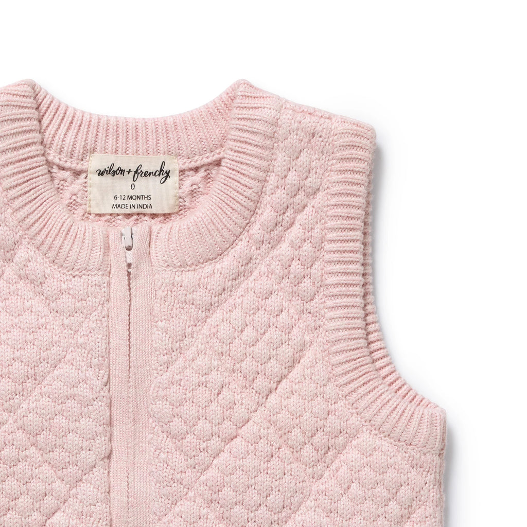 Wilson & Frenchy Marshmellow Organic Knitted Bubble Vest